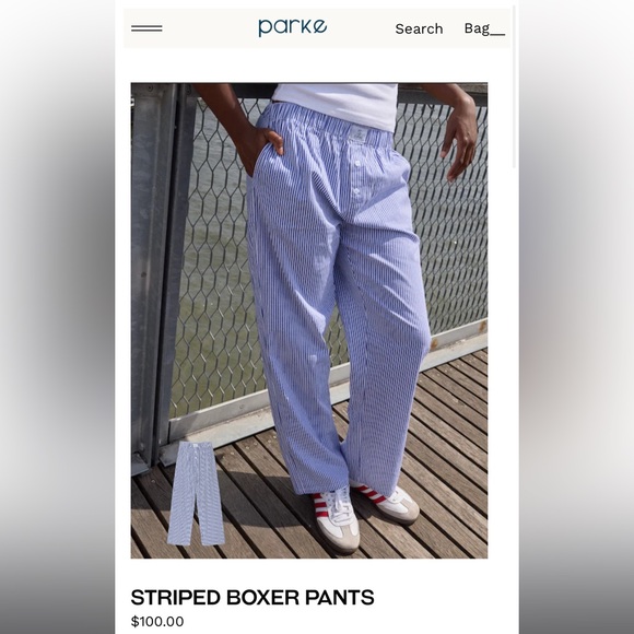 PARKE Striped pajama pants - Picture 1 of 4